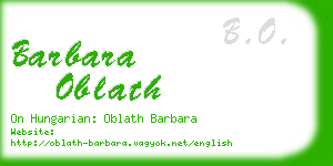 barbara oblath business card